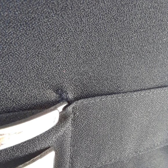 Vintage 1980s Black G Buckle V Neck Button Down Vest - Picture 10 of 11